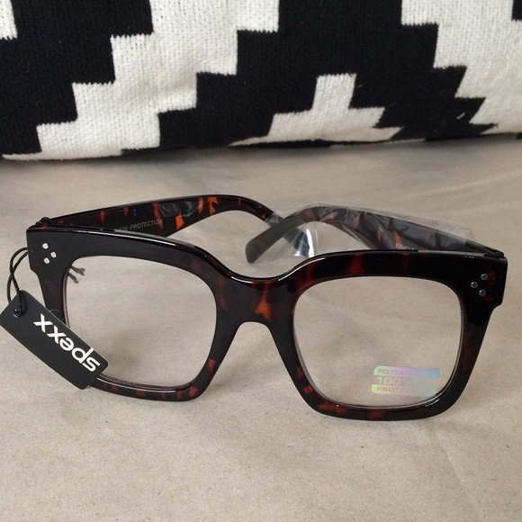 spexx Accessories - NWT Horn Rim Oversized Thick Frame Glasses